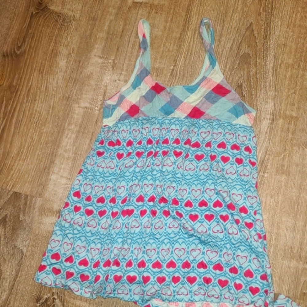 Candie's Girls/women's Pajama Set - Blue and Pink Hearts M - Picture 4 of 6